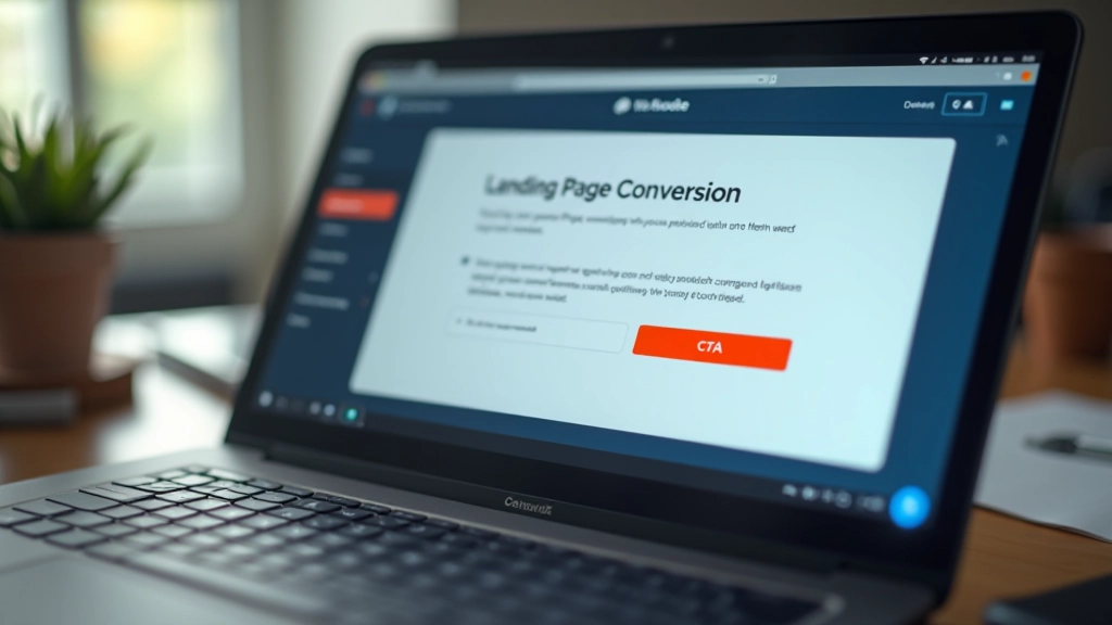 Close-up of CTA button on landing page with clear, action-oriented text and high-contrast color design